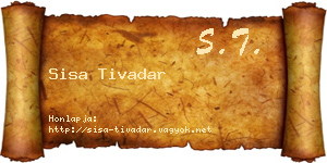 Sisa Tivadar névjegykártya